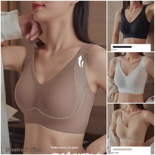 🔥🏆【1 set od 4 komada】【M-3XL】2026 ženski bešavni grudnjak bez žica ❤️uper antibakterijski, udoban i brzo se suši-H - 4200544