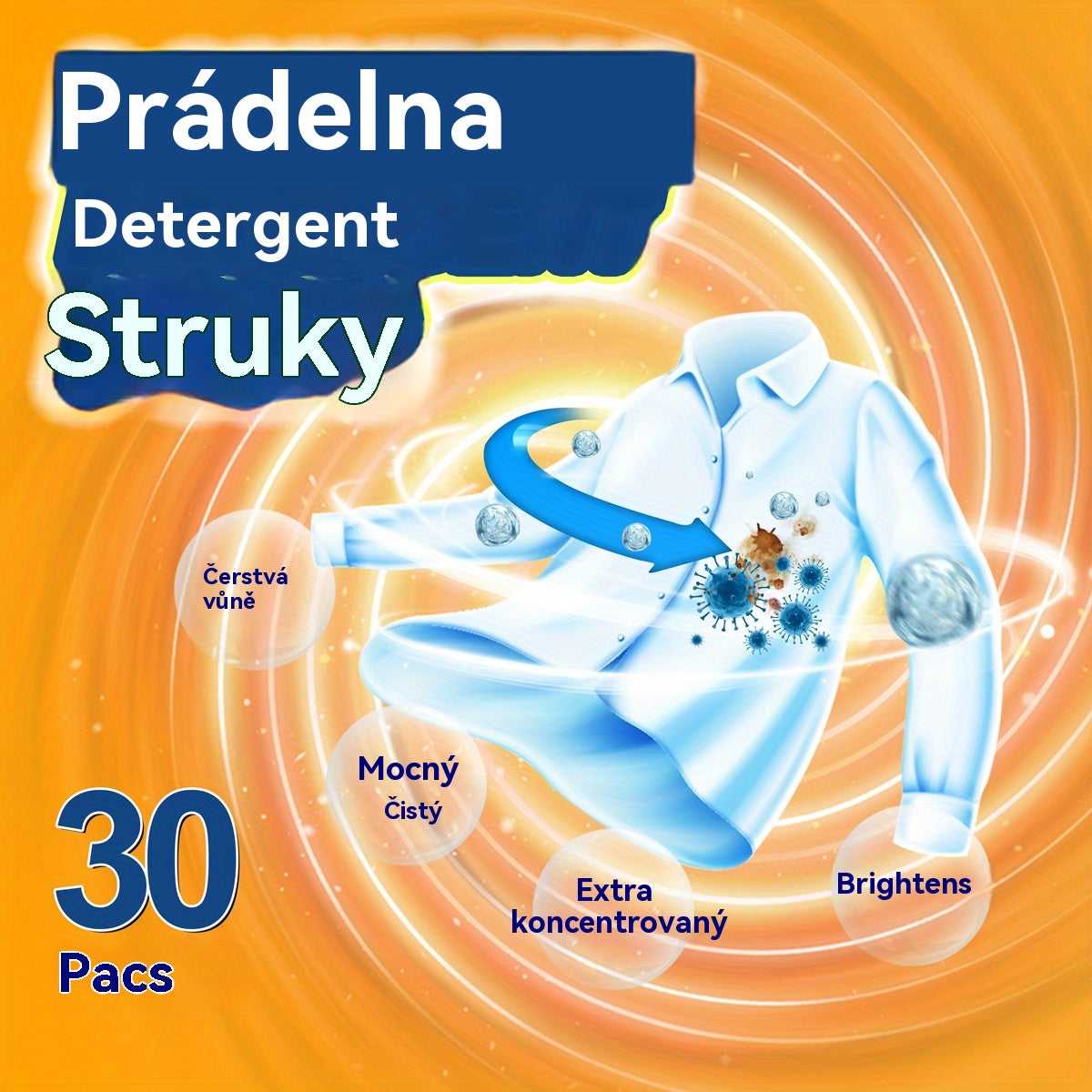 ✨👚【60 kusů】✨Extra velký kbelík 6v1 vonné perličky na prádlo odstraňují skvrny a zanechávají vůni, hladce likvidují roztoče a bakterie
