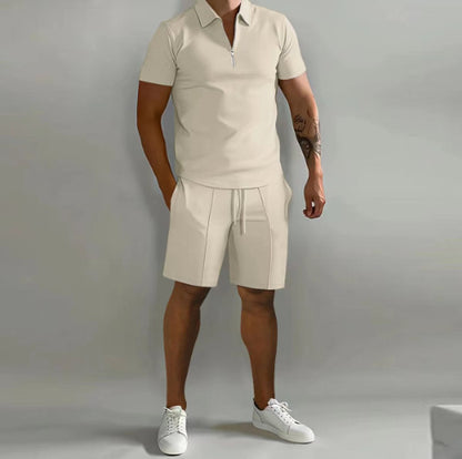 ✨【Pago contra entrega】Conjunto deportivo de verano de 2 piezas para hombre: cómoda camiseta de manga corta y pantalones cortos para el día a día y para estar en casa.