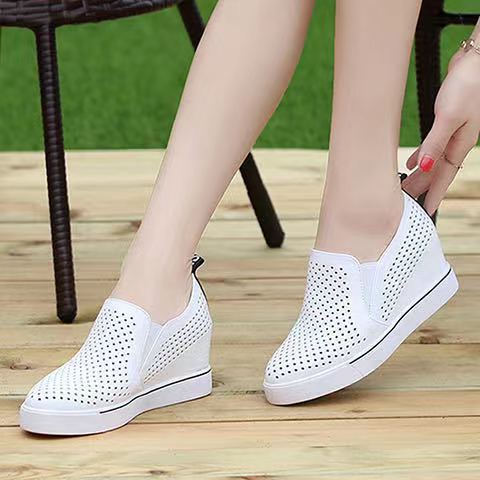 🔥【Liquidación de verano】【34-41】🔥Lato 2026 damskie buty na co dzień z miękkiej skóry z grubą podeszwą