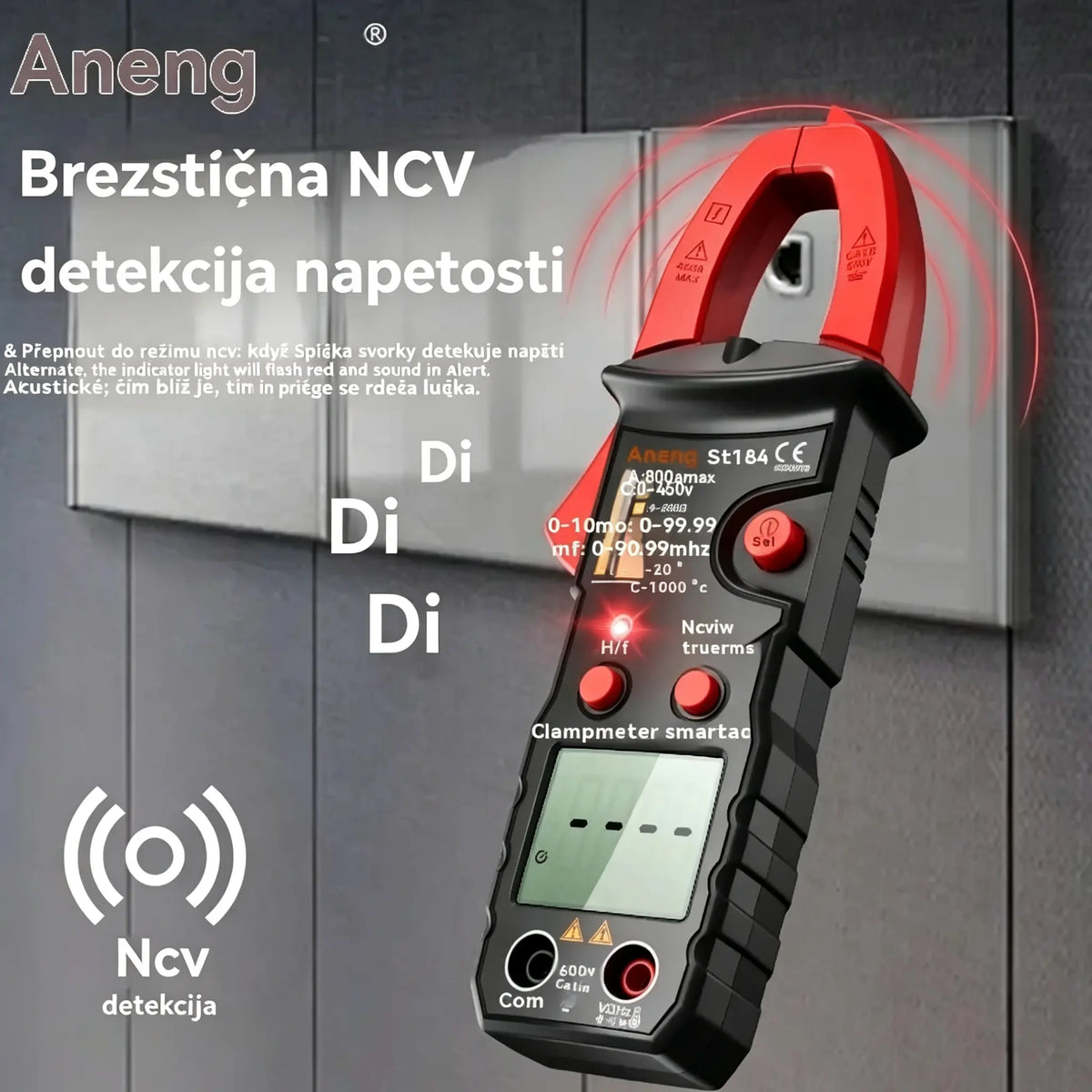 🔥【Časovno omejena ponudba】🛠️Pametni digitalni kleščni multimeter, večfunkcijski kleščni multimeter za električarje✅Visokonatančni kleščni multimeter✅Popolnoma samodejno prepoznavanje.