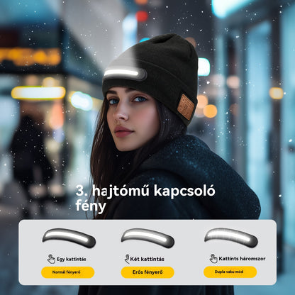 🔥🧢LED-es és Bluetooth-os töltődő sapkák, tartsa meg a hőt💡-4176181