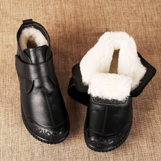 【35-40】 Új női alkalmi cipő, divatos bőrcsizma, kényelmes puha talp-4174578