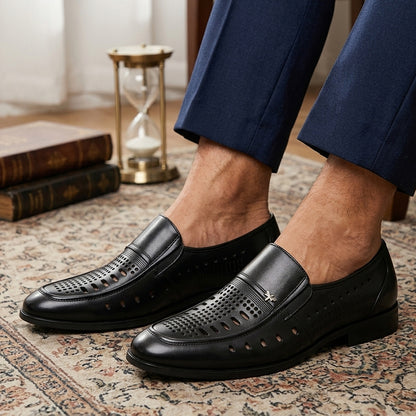 👞💫【Piel natural de primera calidad】【38-44】Zapatos de piel para hombre: fabricados con 100 % piel de vacuno y con suela blanda.