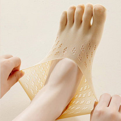 【Compra 5 pares y llévate 5 gratis：10 pares】🔥¡Producto estrella!🥳 Calcetines unisex invisibles con dedos que se adaptan a la forma del pie.