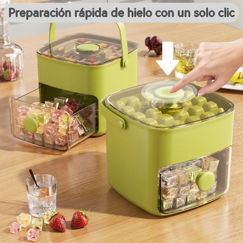 🔥🧊 Bandeja para cubitos de hielo 2026 con tapa: hacer hielo es fácil.