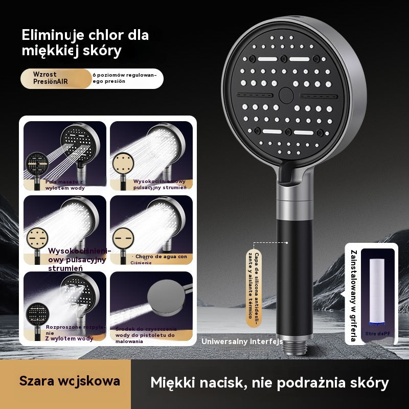 💦🚿【Kup 1, odbierz 2】Głowica prysznicowa o wysokim ciśnieniu z 6 trybami pracy. Głowica prysznicowa do wann z termostatem-4164635