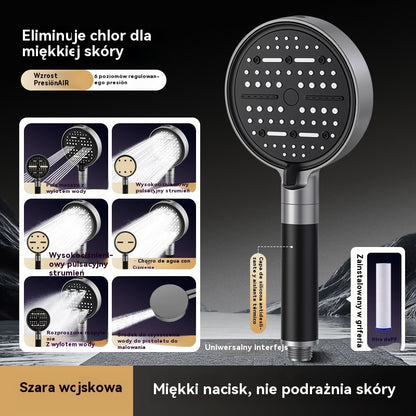 💦🚿【Kup 1, odbierz 2】Głowica prysznicowa o wysokim ciśnieniu z 6 trybami pracy. Głowica prysznicowa do wann z termostatem-4164635