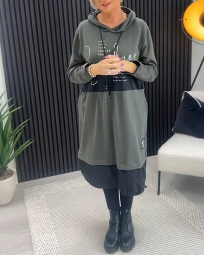 🔥🔥【S-5XL】2026 nové podzimní a zimní módní velké šaty s potiskem🥰