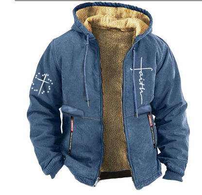 【S-3XL】 Ανδρικό μοντέρνο φθινοπωρινό χειμερινό χοντρό βελούδινο casual μπουφάν