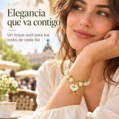 ✨【Compre uno y llévese otro gratis】Nueva pulsera de jade hetiano en oro de 14 quilates