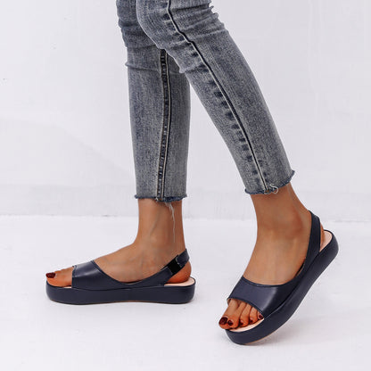 🔥【35-43】👡 Pohodlné dámské sandály z měkké kůže se silnou podrážkou_4072623