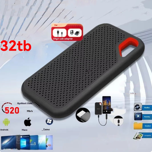 💥【32TB】 Vysokorychlostní a velkokapacitní mobilní pevný disk