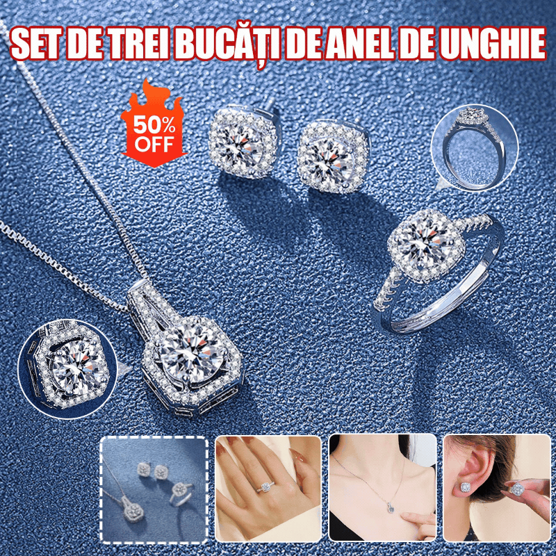 ✨(Collar+Aretes+Anillo)🔥Conjunto de joyería