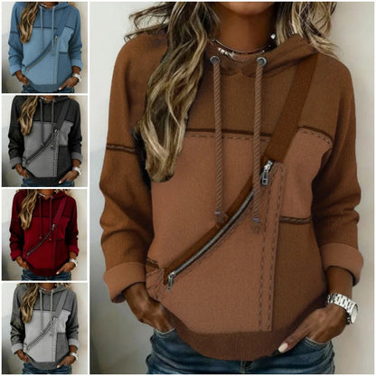 🔥🎀【S-5XL】Ženska majica dugih rukava s kapuljačom i printom - 4222995