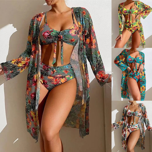 👙☀️【S-2XL】【Σετ τριών τεμαχίων】Νέο σετ μαγιό τριών τεμαχίων του 2026, περιλαμβάνει κάλυμμα
