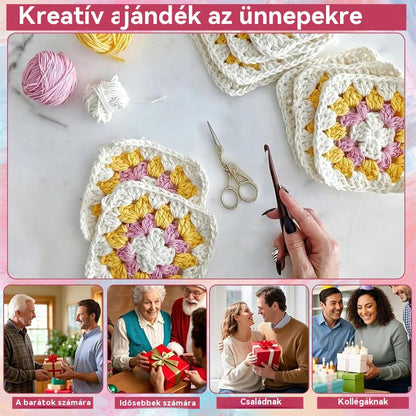 🔥🧩🧷 【50 egyedi minta】Horgoló mintakártya készlet - 4209458