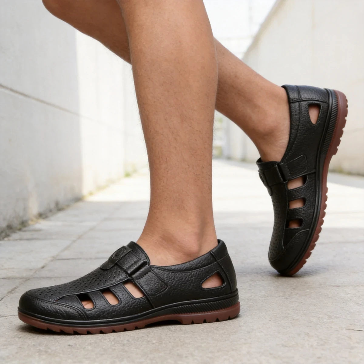 【39-44】🔥2026 Sandalias de cuero transpirables para hombre de verano