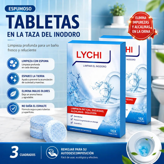 【3 paquetes (1 paquete de 16 tabletas)】✨ Potente espuma limpiadora para inodoros: elimina rápida y eficazmente la suciedad, los olores y la cal, ¡dejando su inodoro fresco y limpio!