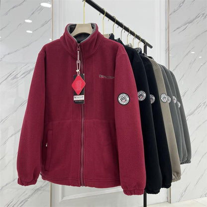 ❄️🧥【XS-3XL】Chaqueta de forro polar de terciopelo grueso para hombre, otoño e invierno, cálida, ligera, talla grande_4120096