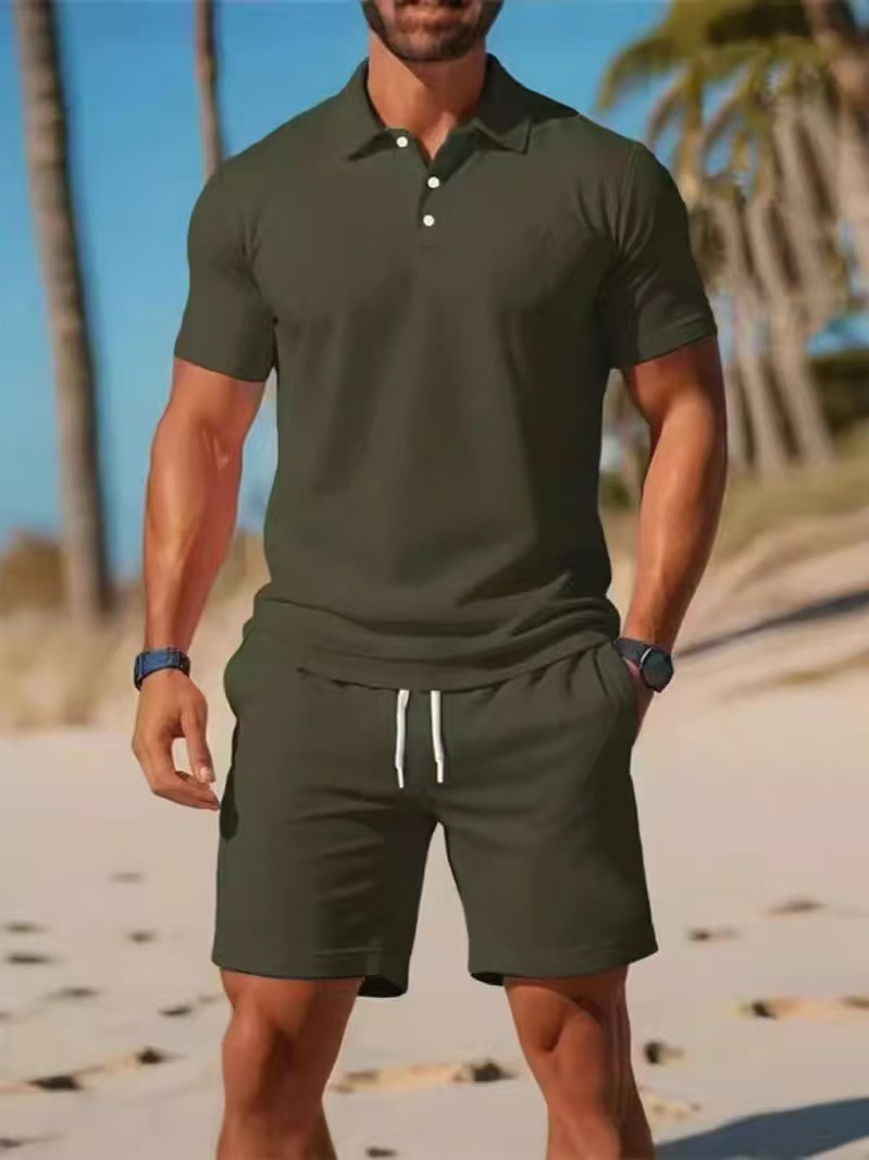 [Oferta por tiempo limitado]【S~3XL】Traje de pantalón corto de manga corta para hombre