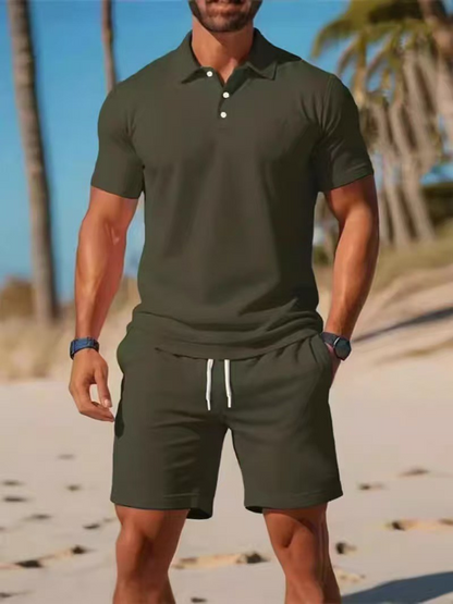 [Oferta por tiempo limitado]【S~3XL】Traje de pantalón corto de manga corta para hombre