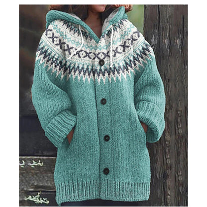 🔥【S~5XL】✨Φθινόπωρο/Χειμώνας 2025 Νέο κομψό πολύχρωμο ρετρό μπουφάν με κουκούλα