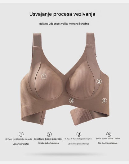 🔥🏆【1 set od 4 komada】【M-3XL】2026 ženski bešavni grudnjak bez žica ❤️uper antibakterijski, udoban i brzo se suši-H - 4200544