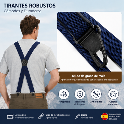 📢📢¡50% DE DESCUENTO! 🧷Corsés de hombre con espalda cruzada y clips🧷