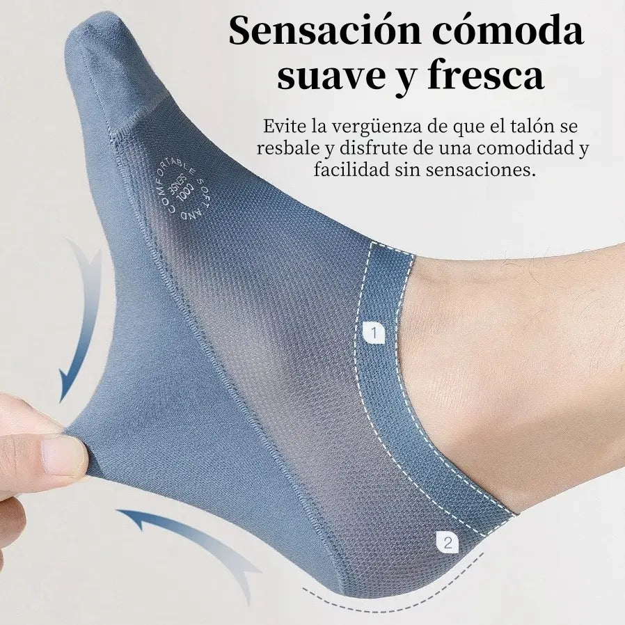 🧦【6 pares 27 euros】Calcetines invisibles transpirables de malla fina antideslizantes universales de 6 piezas