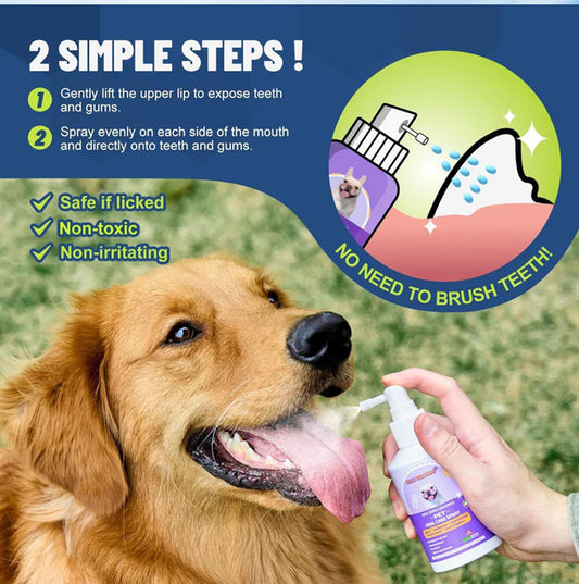 🐶🐱Dentální čisticí sprej pro psy a kočky Deodoring