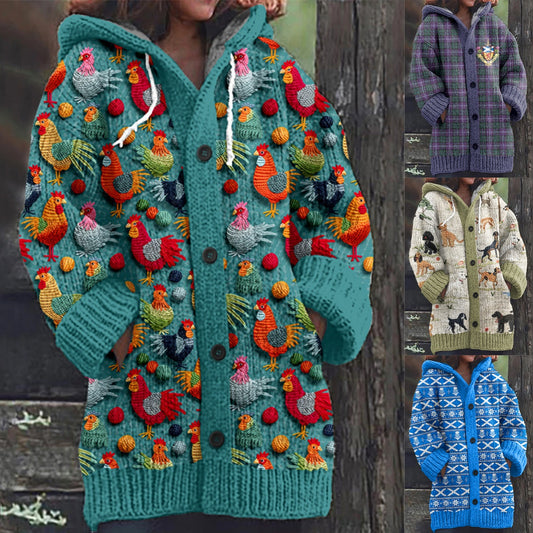 【S-5XL】🥰Nowy wygodny retro falowany kardigan-4175573