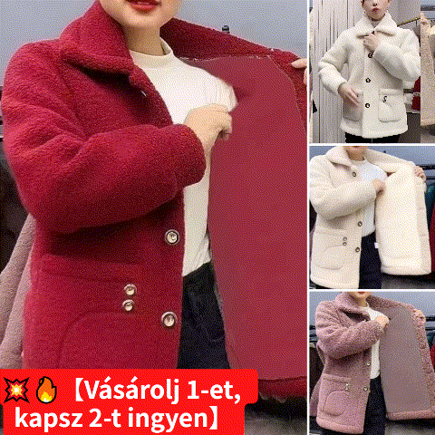 🔥💥🔥☃️Női meleg kabát 2025 új divat vastagított báránygyapjú utánzatból