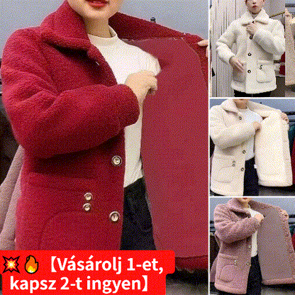 🔥💥🔥☃️Női meleg kabát 2025 új divat vastagított báránygyapjú utánzatból