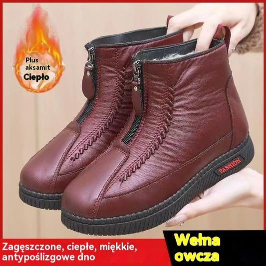 ✨【35-41】Włoskie, ręcznie robione damskie botki, z prawdziwej skóry, miękka podeszwa, wodoodporne i antypoślizgowe - 4207456
