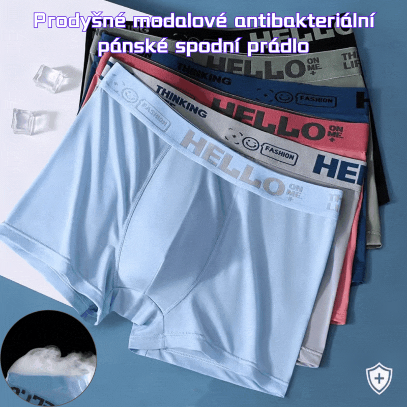 🔥【Kupte 6 a získejte3zdarma】🧊 Antibakteriální, konvexní modální pánské boxerky větší velikosti ze síťoviny ve tvaru U