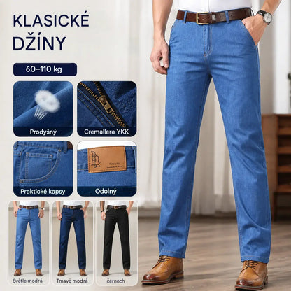 [60–110 kg] Nové pánské ležérní džíny ve velkých velikostech, velmi pružné.
