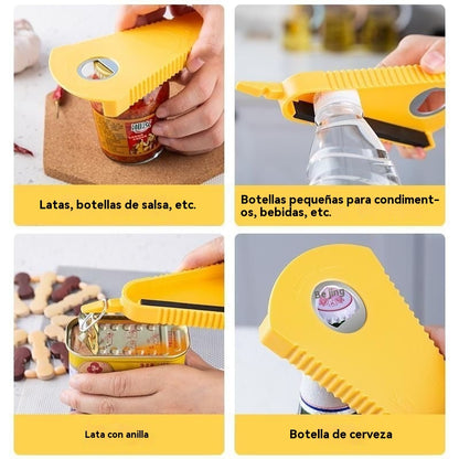 🔥💥【Compra 1 y llévate 2 gratis】🫙 Household Multi-functional Can Opener ✅ Bottle Opener ✅ Pull-tab Can Opener ✅ Lid Opener / 👍 Multiple functions in one