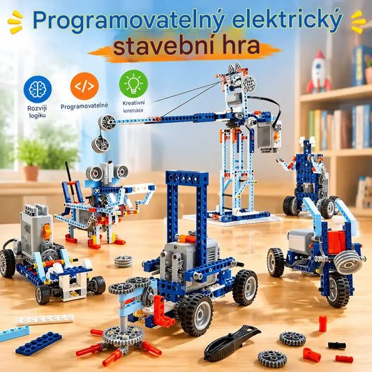 🔥【312 kusů】🤖🧩Elektrický stavebnicový robot pro děti