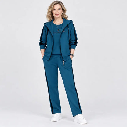 ✨【M-4XL】Női 3 részes szett 2026 – Kapucnis felső, őszi/téli, laza fazonú, sportos, nagy méretű, kifejezetten anyukáknak tervezve🥰