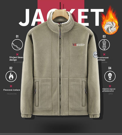 ❄️🧥Pánska silná zamatová fleecová bunda, jeseň a zima, teplá, ľahká, veľká veľkosť_4120082