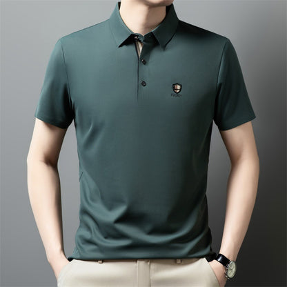 ⏳ Časově omezená nabídka【M-4XL】2026 Hedvábné ležérní polo triko s polovičními rukávy