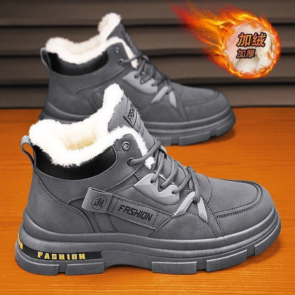 🔥🔥👞【39－44】2025 nowe męskie zimowe, pogrubione, aksamitne, ciepłe buty Martin