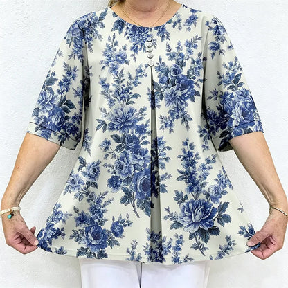 👚【50% OFF】Tricou lejer din bumbac imprimat pentru vară