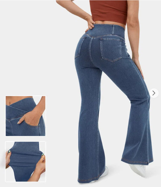 🔥【XS-4XL】👖👖Nowe jeansy typu cross z wysokim stanem_4120583