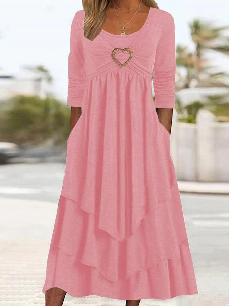 👗 Έκπτωση 50%🔥【40-100kg】2026 Νέο απλό φόρεμα από βαμβάκι και λινό, άνετο και αναπνέον ύφασμα ✅️Πληρωμή κατά την παράδοση ✅️2 είδη με έκπτωση 70%