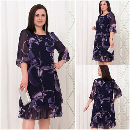 💕【S-5XL】👗Rochie noua eleganta imprimata-3974447