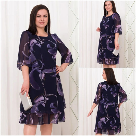 💕【S-5XL】👗Rochie noua eleganta imprimata-3974447