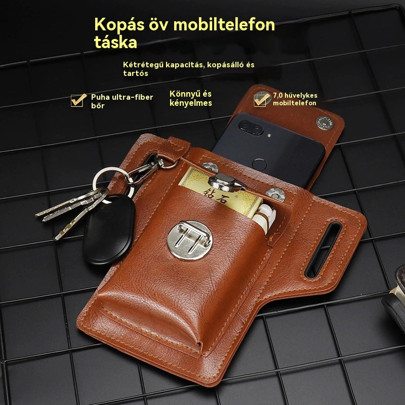 👜Vegyél egyet, a másodikat ingyen kapod! Bőrszoknya sokfunkciójú férfiaknak - 4186482