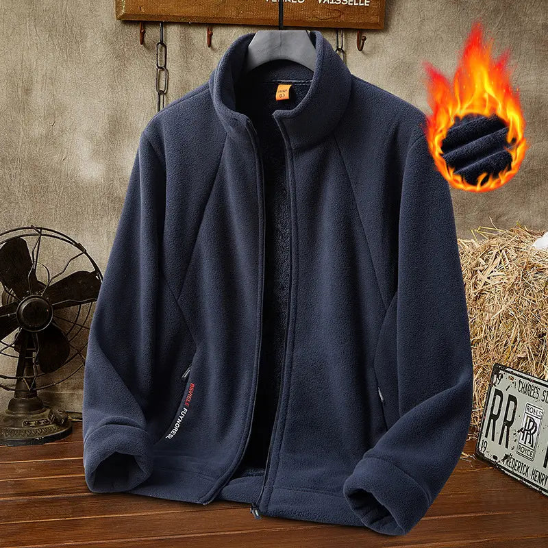 🔥 50% sleva 🔥[M-5XL] Pánská silná fleecová bunda, dostupná ve velkých velikostech, teplá a pohodlná na podzim a zimu.